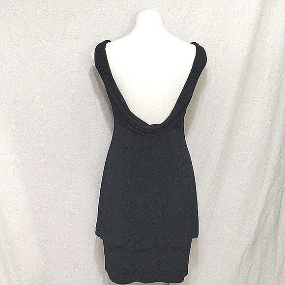 Eliza J Missy V-neck Backless Bubble Hem Black Cocktail Formal Party Dress US 8 - Picture 6 of 9